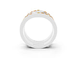 White gold Round Citrine Channel-Set Chevron Band_9