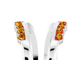 White gold Round Citrine Chevron Contour Band with Prong Setting_11