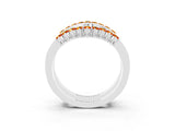 White gold Round Citrine Chevron Contour Band with Prong Setting_9
