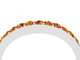 White gold Round Citrine Curved Wedding Band with Channel Setting_10