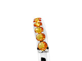 White gold Round Citrine Curved Wedding Band with Channel Setting_11