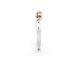 White gold Round Citrine Eternity Band with Twist Prong Setting_14