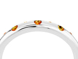 White gold Round Citrine Flush-Set Comfort Fit Band_10