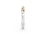 White gold Round Citrine Flush-Set Comfort Fit Band_8