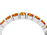 White gold Round Citrine Half-Eternity Prong-Set Band_10