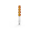 White gold Round Citrine Half-Eternity Prong-Set Band_8