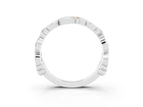 White gold Round Citrine Leaf Eternity Band with Bezel Setting_39