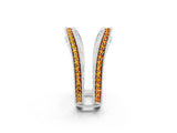 White gold Round Citrine Milgrain Eternity Band with Channel Setting_20