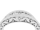White gold Round Citrine Milgrain Eternity Band with Channel Setting_22