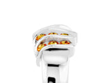 White gold Round Citrine Multi-Row Crossover Band_11