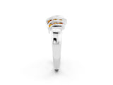 White gold Round Citrine Multi-Row Crossover Band_8