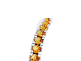 White gold Round Citrine Pavé Curved Band with Shared Prong Setting_11