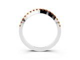 White gold Round Citrine Pavé Curved Band with Shared Prong Setting_9