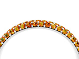 White gold Round Citrine Pavé Eternity Band with Shared Prong Setting_10