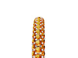 White gold Round Citrine Pavé Eternity Band with Shared Prong Setting_11
