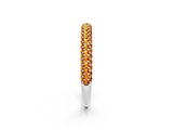White gold Round Citrine Pavé Eternity Band with Shared Prong Setting_8