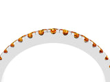 White gold Round Citrine Pavé Half Eternity Band with Shared Prong Setting_10