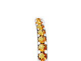 White gold Round Citrine Pavé Set Curved Wedding Band_15