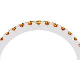 White gold Round Citrine Pavé Set Eternity Band with Micro Prong Setting_10