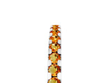 White gold Round Citrine Pavé Set Eternity Band with Micro Prong Setting_11