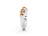 White gold Round Citrine Prong-Set Crossover Band_8