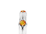 White gold Round Citrine Prong Set Milgrain Eternity Band_23