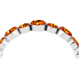 White gold Round Citrine Scalloped Prong Set Eternity Band_22