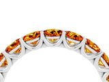White gold Round Citrine Shared Prong Eternity Band_10