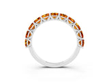 White gold Round Citrine Shared Prong Eternity Band_9