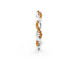 White gold Round Citrine Twist Eternity Band with Pavé Setting_8