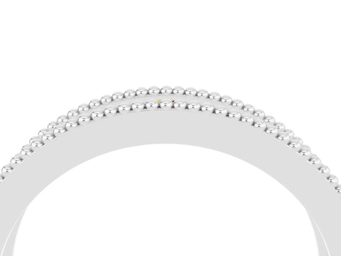 White gold Round Citrine Twist Milgrain Band with Bezel Setting_4