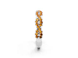White gold Round Citrine Twisted Eternity Band with Pavé and Shared Prong Setting_20
