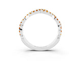 White gold Round Citrine Twisted Eternity Band with Pavé and Shared Prong Setting_21