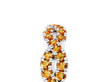 White gold Round Citrine Twisted Eternity Band with Pavé and Shared Prong Setting_23