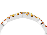 White gold Round Citrine Twisted Eternity Band with Pavé and Shared Prong Setting_34
