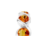 White gold Round Citrine Wave Band with Channel Setting and Shared Prongs_11