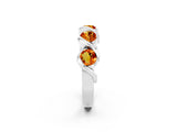 White gold Round Citrine Wave Band with Channel Setting and Shared Prongs_8