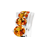 White gold Round Citrine Wave Band with Channel and Shared Prong Setting_23