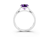 White gold Round Cut Amethyst Solitaire Twist Band Prong Setting Ring_39
