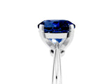 White gold Round Cut Blue Sapphire Solitaire Engagement Ring with Classic Band and Four-Prong Setting_17