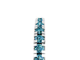 White gold Round Cut Blue Topaz Pavé Set Thin Band_5