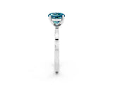 White gold Round Cut Blue Topaz Solitaire Engagement Ring with Classic Band and Four-Prong Setting_38