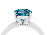 White gold Round Cut Blue Topaz Solitaire Engagement Ring with Classic Band and Four-Prong Setting_40