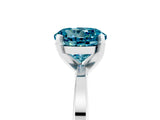 White gold Round Cut Blue Topaz Solitaire Engagement Ring with Classic Band and Four-Prong Setting_41