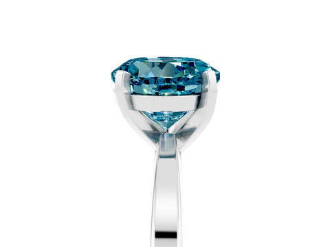 White gold Round Cut Blue Topaz Solitaire Engagement Ring with Classic Band and Four-Prong Setting_41