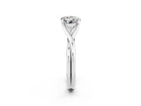 White gold Round Cut Blue Topaz   Solitaire Twist Band Prong Setting Ring_14