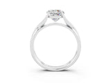 White gold Round Cut Blue Topaz   Solitaire Twist Band Prong Setting Ring_15