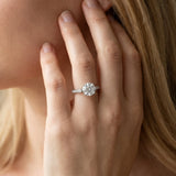 White gold Round Cut Cathedral Pave Diamond Engagement Ring with Six-Prong Setting_14