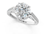 White gold Round Cut Cathedral Pave Diamond Engagement Ring with Six-Prong Setting_69
