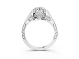 White gold Round Cut Cathedral Pave Diamond Engagement Ring with Six-Prong Setting_71
